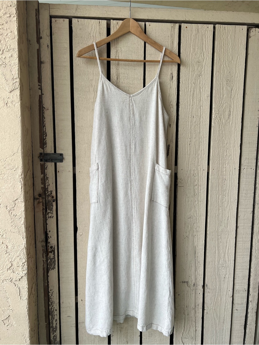 tea n rose Cream Maxi Slip Dress with Pockets
